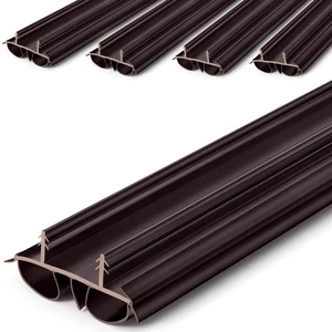 4 Pcs 36" Kerf Door Sweep Double Bubble Kerf Brown 1-3/4" Wide Vinyl Seal, Exterior Door Sweeps for Energy Saving, Blocks Dust Insects Noise, Slide-in Install, Draft Stopper 4 Pcs 36" Kerf Door Sweep Double Bubble Kerf Brown 1-3/4" Wide Vinyl Seal, Exterior Door Sweeps for Energy Saving, Blocks Dust Insects Noise, Slide-in Install, Draft Stopper