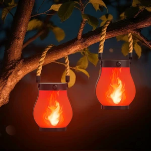 Gen2 Solar Lanterns Outdoor Waterproof with Ultra-Real Flame, Red USB/Solar Charging & 2-Mode, Waterproof Decorative Hanging/Table Light for Pathway Garden Patio Yard Decor Gifts for Women, 2 Gen2 Solar Lanterns Outdoor Waterproof with Ultra-Real Flame, Red USB/Solar Charging & 2-Mode, Waterproof Decorative Hanging/Table Light for Pathway Garden Patio Yard Decor Gifts for Women, 2