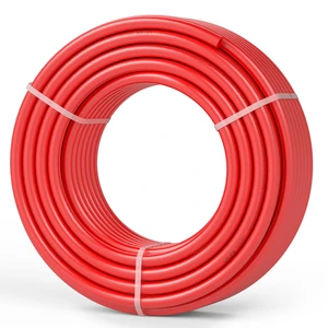 PEX-B Pipe 3/4 Inch x 100 Feet, Non-Oxygen Barrier Flexible Pipe Tubing, Red for Hydronic Radiant Floor Heating, Water Plumbing Applications with Cutter& Clamps PEX-B Pipe 3/4 Inch x 100 Feet, Non-Oxygen Barrier Flexible Pipe Tubing, Red for Hydronic Radiant Floor Heating, Water Plumbing Applications with Cutter& Clamps