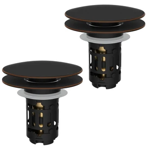 2 Pack 3 in 1 Bathroom Sink Drain Strainer, Pop Up Sink Stopper with Big Push Cap, Anti-Clogging Metal Filter Basket,Sink Plug with Hair Catcher for 1.1''~2.36'' Basin, Oil-Rubbed Bronze 2 Pack 3 in 1 Bathroom Sink Drain Strainer, Pop Up Sink Stopper with Big Push Cap, Anti-Clogging Metal Filter Basket,Sink Plug with Hair Catcher for 1.1''~2.36'' Basin, Oil-Rubbed Bronze