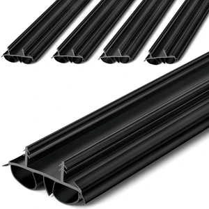4 Pcs 36" Kerf Door Sweep Double Bubble Kerf Black 1-3/4" Wide Vinyl Seal, Exterior Door Sweeps for Energy Saving, Blocks Dust Insects Noise, Slide-in Install, Draft Stopper 4 Pcs 36" Kerf Door Sweep Double Bubble Kerf Black 1-3/4" Wide Vinyl Seal, Exterior Door Sweeps for Energy Saving, Blocks Dust Insects Noise, Slide-in Install, Draft Stopper