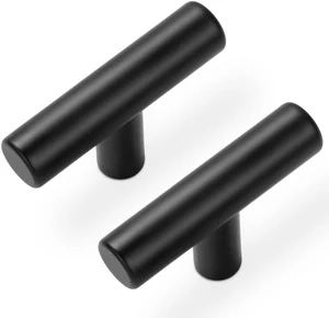 30 Pack Cabinet Knobs Matte Black Drawer Knobs Stainless Steel 2 Inch Overall Length Dresser Knobs for Cabinets Cupboard Bathroom Kitchen Hardware, Single Hole T Bar Knobs 30 Pack Cabinet Knobs Matte Black Drawer Knobs Stainless Steel 2 Inch Overall Length Dresser Knobs for Cabinets Cupboard Bathroom Kitchen Hardware, Single Hole T Bar Knobs