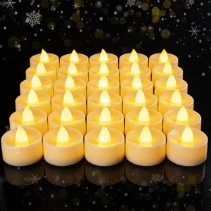 100 Pcs Flickering Flameless LED Tea Lights Battery Operated, Ivory 200+ Hours Long Lasting Electric Candle for Wedding Table Centerpiece, Party, Holiday Decor, Halloween, Christmas, Valentines 100 Pcs Flickering Flameless LED Tea Lights Battery Operated, Ivory 200+ Hours Long Lasting Electric Candle for Wedding Table Centerpiece, Party, Holiday Decor, Halloween, Christmas, Valentines
