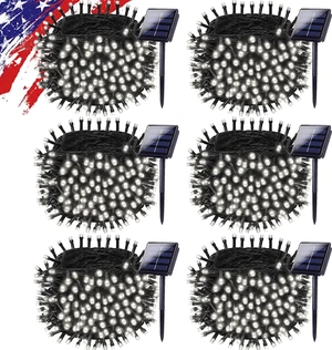 6pack 600LED Solar String Lights Outdoor Waterproof Cool White 6pack 600LED Solar String Lights Outdoor Waterproof Cool White
