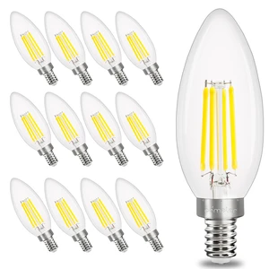 12 Pack E12 LED Bulbs 40W Equivalent 5000K Daylight for Chandelier Dimmable Candelabra Light Bulb Type B Small Base, CRI85+ 120V, 400LM, 4W LED B11 for Ceiling Fan, Candle Light Bulb 12 Pack E12 LED Bulbs 40W Equivalent 5000K Daylight for Chandelier Dimmable Candelabra Light Bulb Type B Small Base, CRI85+ 120V, 400LM, 4W LED B11 for Ceiling Fan, Candle Light Bulb