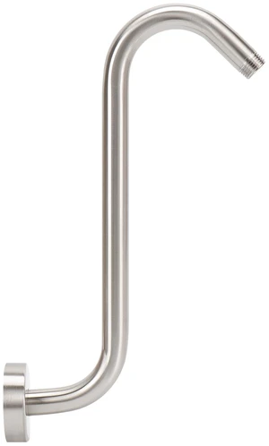 S Shaped Shower Head Riser Arm, Shower Extender Arm with Flange, Standard 1/2" Connection- Bathroom Accessory (12 Inch, Brushed Nickel) S Shaped Shower Head Riser Arm, Shower Extender Arm with Flange, Standard 1/2" Connection- Bathroom Accessory (12 Inch, Brushed Nickel)
