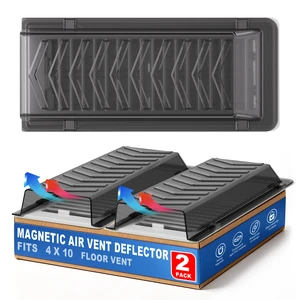 Heating & Air Vent Deflector, Sideways Magnetic Vent Deflector for Vents One-Piece Snap-Lock for Wall/Floor/Ceiling Registers, Energy-Saving, Adjustable Airflow, Fits 4x10 Vent, Grey 2 Pack Heating & Air Vent Deflector, Sideways Magnetic Vent Deflector for Vents One-Piece Snap-Lock for Wall/Floor/Ceiling Registers, Energy-Saving, Adjustable Airflow, Fits 4x10 Vent, Grey 2 Pack