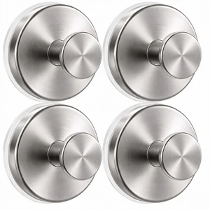 Suction Cup Hooks for Shower, Shower Hooks for Inside Shower, No Drill Bathroom Hooks for Towels and Robes, Removable Suction Hooks for Glass, Mirror, Tile, Waterproof Rustproof, Silver(4 Pack) Suction Cup Hooks for Shower, Shower Hooks for Inside Shower, No Drill Bathroom Hooks for Towels and Robes, Removable Suction Hooks for Glass, Mirror, Tile, Waterproof Rustproof, Silver(4 Pack)