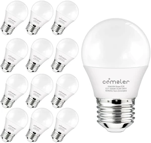12 Pack E26 Ceiling Fan LED Light Bulbs 60W Equivalent 5000K Daylight A15 LED Small Light Bulb, CRI85, 6 Watt 600LM, 120V, E26 Medium Base Non-Dimmable, Appliance Bulb, Home Lighting 12 Pack E26 Ceiling Fan LED Light Bulbs 60W Equivalent 5000K Daylight A15 LED Small Light Bulb, CRI85, 6 Watt 600LM, 120V, E26 Medium Base Non-Dimmable, Appliance Bulb, Home Lighting