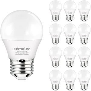 12 Pack E26 Ceiling Fan LED Light Bulbs 60W Equivalent 2700K Warm White A15 LED Small Light Bulb, CRI85, 6 Watt 600LM, 120V, E26 Medium Base Non-Dimmable, Appliance Bulb, Home Lighting 12 Pack E26 Ceiling Fan LED Light Bulbs 60W Equivalent 2700K Warm White A15 LED Small Light Bulb, CRI85, 6 Watt 600LM, 120V, E26 Medium Base Non-Dimmable, Appliance Bulb, Home Lighting