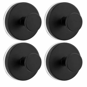 Suction Cup Hooks for Shower, Shower Hooks for Inside Shower, No Drill Bathroom Hooks for Towels and Robes, Removable Suction Hooks for Glass, Mirror, Tile, Waterproof Rustproof, Black (4 Pack) Suction Cup Hooks for Shower, Shower Hooks for Inside Shower, No Drill Bathroom Hooks for Towels and Robes, Removable Suction Hooks for Glass, Mirror, Tile, Waterproof Rustproof, Black (4 Pack)