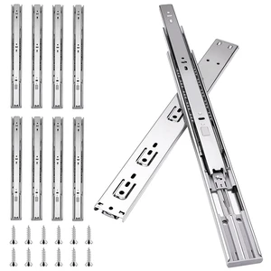 18 inch Drawer Slides 4 Pairs (8pcs) Soft Self Close Full Extension Ball Bearing Drawer Rails Side Mount Metal Dresser Runners for File Cabinet Trash Can Kitchen Wardrobe Glides 18" 100 LB Capacity 18 inch Drawer Slides 4 Pairs (8pcs) Soft Self Close Full Extension Ball Bearing Drawer Rails Side Mount Metal Dresser Runners for File Cabinet Trash Can Kitchen Wardrobe Glides 18" 100 LB Capacity