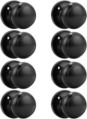 (8 Pack Classic Closet Door Knobs Dummy Door Knob, Individual Non-Turning Dummy Door Knob Single Side, Black Interior Door Knobs, Easy Installation (8 Pack Classic Closet Door Knobs Dummy Door Knob, Individual Non-Turning Dummy Door Knob Single Side, Black Interior Door Knobs, Easy Installation