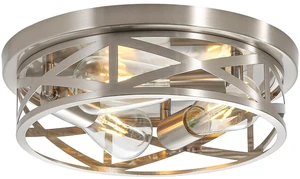 13 inch Brushed Nickel Flush Mount Ceiling Light Fixtures,3-Light Modern Hallway Light Fixtures Ceiling, Brushed Nickel Light Fixture Ceiling Mount for Farmhouse,Kitchen, Bedroom 1 Pack 13 inch Brushed Nickel Flush Mount Ceiling Light Fixtures,3-Light Modern Hallway Light Fixtures Ceiling, Brushed Nickel Light Fixture Ceiling Mount for Farmhouse,Kitchen, Bedroom 1 Pack