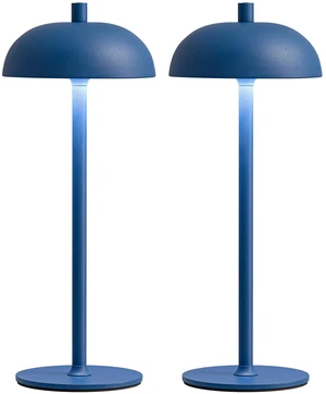 12" Cordless Table Lamps Set of 2, Blue Modern Portable Desk Lamp LED, 3 Color Dimming, Rechargeable, Battery Operated Lights for Bedroom, Outdoor, Restaurant, Bedside, Night Light, Gifts 12" Cordless Table Lamps Set of 2, Blue Modern Portable Desk Lamp LED, 3 Color Dimming, Rechargeable, Battery Operated Lights for Bedroom, Outdoor, Restaurant, Bedside, Night Light, Gifts