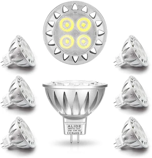 MR16 GU5.3 Led Bulbs 12V Low Voltage 6000K Daylight White Track 5W,Replace 20W 35W Halogen Equivalent,12volt Bulb for Outdoor Landscape Track Ceil Lighting,Not Dimmable,450lm,38 Deg,6 Pack MR16 GU5.3 Led Bulbs 12V Low Voltage 6000K Daylight White Track 5W,Replace 20W 35W Halogen Equivalent,12volt Bulb for Outdoor Landscape Track Ceil Lighting,Not Dimmable,450lm,38 Deg,6 Pack