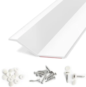 Garage Door Seal Top and Sides with Nails, 40 FT, White Garage door insulation weather stripping, universal fit, includes nails and lids, TPE weatherproofing trim for garage doors Garage Door Seal Top and Sides with Nails, 40 FT, White Garage door insulation weather stripping, universal fit, includes nails and lids, TPE weatherproofing trim for garage doors