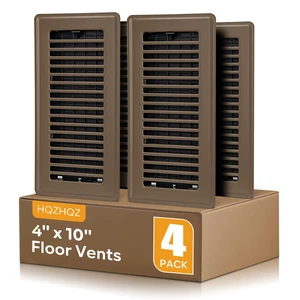 4" x 10" Floor Vent Covers Brown 4 Pack, Heavy Duty Walkable Vent Covers for Home Floor, Premium Finish, Brown 4" x 10" Floor Vent Covers Brown 4 Pack, Heavy Duty Walkable Vent Covers for Home Floor, Premium Finish, Brown