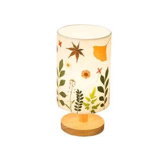 Pressed Flowers Table Lamp 5W LED 3Color Temperatures Dried Flower Bedside Lamp Linen Shade with Wood Base for Bedroom Living Room Desk Office Pressed Flowers Table Lamp 5W LED 3Color Temperatures Dried Flower Bedside Lamp Linen Shade with Wood Base for Bedroom Living Room Desk Office