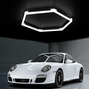 Garage Hexagon Lights, 42W 6500K Higher Brightness Hex Garage Lights, Plug and Play, Lightweight DIY Assembly Hexagonal Light for Car Detailing Auto Beauty Shop Decor Garage Hexagon Lights, 42W 6500K Higher Brightness Hex Garage Lights, Plug and Play, Lightweight DIY Assembly Hexagonal Light for Car Detailing Auto Beauty Shop Decor