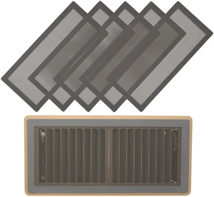 Extra Strong Magnetic Air Vent Screen Cover for Floor 5-Pack (5'' x 11'', Grey) Extra Strong Magnetic Air Vent Screen Cover for Floor 5-Pack (5'' x 11'', Grey)