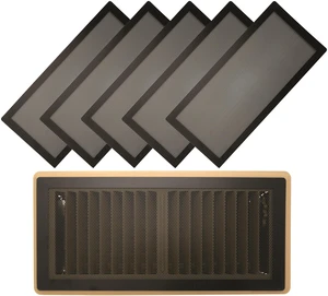 Extra Strong Magnetic Air Vent Screen Cover for Floor 5-Pack (5" x 13", Black) Extra Strong Magnetic Air Vent Screen Cover for Floor 5-Pack (5" x 13", Black)