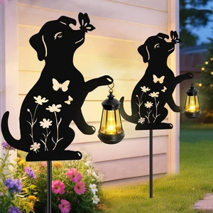 Solar Lights Outdoor,Metal Dog with Hanging Lantern Solar Lights 2PCS Birthday Gifts for Women Mom Mother's Day,Waterproof Metal Stakes Garden Decor Outside Patio Yard Pathway Backyard,Lawn Solar Lights Outdoor,Metal Dog with Hanging Lantern Solar Lights 2PCS Birthday Gifts for Women Mom Mother's Day,Waterproof Metal Stakes Garden Decor Outside Patio Yard Pathway Backyard,Lawn