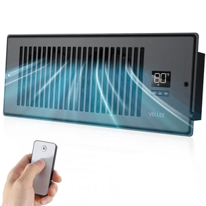 Quiet Register Booster Fan Fits Duct Opening 4" x 12" (Black) 10 Speeds Remote Control, 3 Modes, Cooling/Heating - Vent Air Temp Triggered Auto On/Off, Power-off Memory, Corded Electric Quiet Register Booster Fan Fits Duct Opening 4" x 12" (Black) 10 Speeds Remote Control, 3 Modes, Cooling/Heating - Vent Air Temp Triggered Auto On/Off, Power-off Memory, Corded Electric