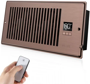 Quiet Register Booster Fan Fits Duct Opening 4" x 10" (Bronze) 10 Speeds Remote Control, 3 Modes, Cooling/Heating - Vent Air Temp Triggered Auto On/Off, Power-off Memory, Corded Electric Quiet Register Booster Fan Fits Duct Opening 4" x 10" (Bronze) 10 Speeds Remote Control, 3 Modes, Cooling/Heating - Vent Air Temp Triggered Auto On/Off, Power-off Memory, Corded Electric