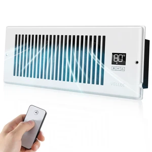 Quiet Register Booster Fan Fits Duct Opening 4" x 12" (White) 10 Speeds Remote Control, 3 Modes, Cooling/Heating - Vent Air Temp Triggered Auto On/Off, Power-off Memory, Corded Electric Quiet Register Booster Fan Fits Duct Opening 4" x 12" (White) 10 Speeds Remote Control, 3 Modes, Cooling/Heating - Vent Air Temp Triggered Auto On/Off, Power-off Memory, Corded Electric