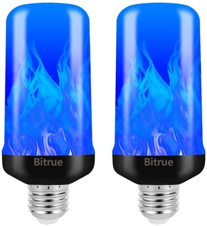 LED Flame Bulbs, 4 Modes Blue Flame Effect Bulbs, E26 Base Fire Light Bulb with Gravity Sensor, Flickering Light Bulbs for Halloween Home Decor(Blue 2 Pack) LED Flame Bulbs, 4 Modes Blue Flame Effect Bulbs, E26 Base Fire Light Bulb with Gravity Sensor, Flickering Light Bulbs for Halloween Home Decor(Blue 2 Pack)