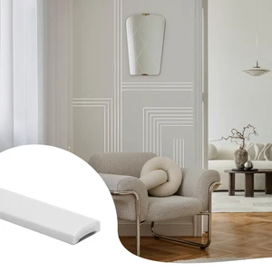 26.2 Ft Peel and Stick Wall Molding Trim, Flexible PVC Trim Trim for Walls & Backsplash, Waterproof Heat Resistant Self Adhesive Trim, Easy No-Damage Install, Seamless White Finish 26.2 Ft Peel and Stick Wall Molding Trim, Flexible PVC Trim Trim for Walls & Backsplash, Waterproof Heat Resistant Self Adhesive Trim, Easy No-Damage Install, Seamless White Finish