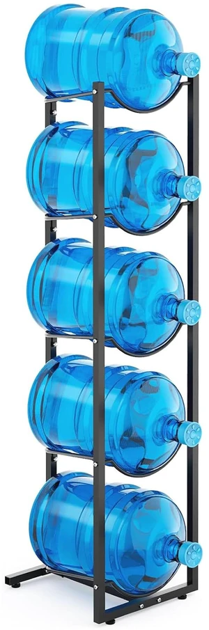 5 Gallon Water Jug Stand Holder: 5 Tier Blue Steel Rack, 14.5 x 53 x 14 Inches, Holds Up to 5 Jugs, 22 Pounds Each, Space-Saving Design, Indoor Use, Office, Kitchen, Gym, Living Room 5 Gallon Water Jug Stand Holder: 5 Tier Blue Steel Rack, 14.5 x 53 x 14 Inches, Holds Up to 5 Jugs, 22 Pounds Each, Space-Saving Design, Indoor Use, Office, Kitchen, Gym, Living Room