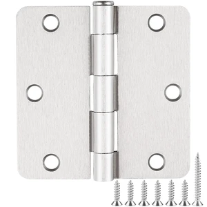 Brushed Nickel Door Hinges 3.5 Inch 1/4" Radius 30 Pack 3 1/2 Interior Door Hinge for Doors Wooden Silver Residential Standard Bedroom Indoor Inside Door Hinges Office Laundry Storage Room Hardware Brushed Nickel Door Hinges 3.5 Inch 1/4" Radius 30 Pack 3 1/2 Interior Door Hinge for Doors Wooden Silver Residential Standard Bedroom Indoor Inside Door Hinges Office Laundry Storage Room Hardware