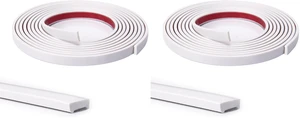 10 Ft Peel and Stick Flexible Vinyl Molding Trim for Wall Tile Edges, Kitchen backsplash, Mirrior Frame in White (Pack of 2) 10 Ft Peel and Stick Flexible Vinyl Molding Trim for Wall Tile Edges, Kitchen backsplash, Mirrior Frame in White (Pack of 2)