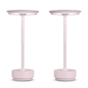 2 Pack Cordless Table Lamps Rechargeable, 5000mAh LED Table Light Portable 3 Color Stepless Dimming Battery Powered Table Lamp with Memory Function for Restaurant/Home/Outdoor.(Light Pink) 2 Pack Cordless Table Lamps Rechargeable, 5000mAh LED Table Light Portable 3 Color Stepless Dimming Battery Powered Table Lamp with Memory Function for Restaurant/Home/Outdoor.(Light Pink)