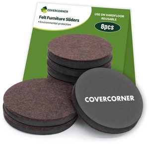 Felt Furniture Sliders for Hardwood Floors 8 PCS, 4 3/4" Brown Felt Furniture Pads for Hardwood Floors, Furniture Moving Sliders, Heavy Duty Felt Movers Sliders, Chair Leg Floor Protectors Felt Furniture Sliders for Hardwood Floors 8 PCS, 4 3/4" Brown Felt Furniture Pads for Hardwood Floors, Furniture Moving Sliders, Heavy Duty Felt Movers Sliders, Chair Leg Floor Protectors