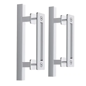12" Stainless Steel Sliding Barn Door Pull Handle with Flush Hardware Set,Double Sided,Brushed Finish,Square,2 Pack 12" Stainless Steel Sliding Barn Door Pull Handle with Flush Hardware Set,Double Sided,Brushed Finish,Square,2 Pack