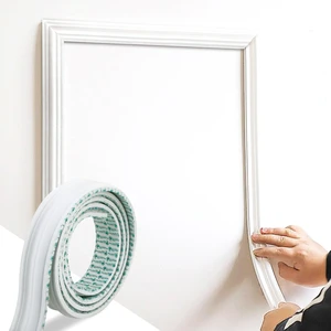 196.8" x 2.4" Lightweight Peel and Stick Chair Rail Molding, Flexible Accent Wall Trim for Home Decoration & Protection 196.8" x 2.4" Lightweight Peel and Stick Chair Rail Molding, Flexible Accent Wall Trim for Home Decoration & Protection