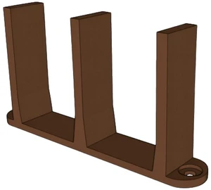 3-Pack Sliding Closet Door Floor Guide Bracket | Universal Fit for 1-3/8" Width Bypass Doors (Brown) 3-Pack Sliding Closet Door Floor Guide Bracket | Universal Fit for 1-3/8" Width Bypass Doors (Brown)