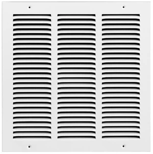Air Return Grille for 18" x 18" Duct Opening - Heavy Duty Steel - Premium Finish - Includes Screws - Louvered Design - Paintable - Matte White (Actual Dimensions 19.75" x 19.75") Air Return Grille for 18" x 18" Duct Opening - Heavy Duty Steel - Premium Finish - Includes Screws - Louvered Design - Paintable - Matte White (Actual Dimensions 19.75" x 19.75")