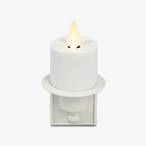 Flameless Candle Nightlight w/Dusk to Dawn Light Dark Auto Sensor, White Wall Plug Indoor Night LED Light w/Real-Flame Effect Technology, Bathroom Bedroom Hallway, No Remote Needed Flameless Candle Nightlight w/Dusk to Dawn Light Dark Auto Sensor, White Wall Plug Indoor Night LED Light w/Real-Flame Effect Technology, Bathroom Bedroom Hallway, No Remote Needed
