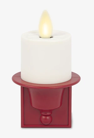 Flameless Candle Nightlight w/Dusk to Dawn Light Dark Auto Sensor, Red Wall Plug Indoor Night LED Light w/Real-Flame Effect Technology, Bathroom Bedroom Hallway, No Remote Needed Flameless Candle Nightlight w/Dusk to Dawn Light Dark Auto Sensor, Red Wall Plug Indoor Night LED Light w/Real-Flame Effect Technology, Bathroom Bedroom Hallway, No Remote Needed