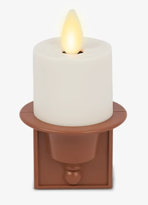 Flameless Candle Nightlight w/Dusk to Dawn Light Dark Auto Sensor, Baked Clay Wall Plug Indoor Night LED Light w/Real-Flame Effect Technology, Bathroom Bedroom Hallway, No Remote Needed Flameless Candle Nightlight w/Dusk to Dawn Light Dark Auto Sensor, Baked Clay Wall Plug Indoor Night LED Light w/Real-Flame Effect Technology, Bathroom Bedroom Hallway, No Remote Needed