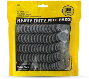 8627 Heavy Duty Self Adhesive Furniture Felt Pads 1-Inch Round Gray 160-Piece Value Pack in Resealable Bag 8627 Heavy Duty Self Adhesive Furniture Felt Pads 1-Inch Round Gray 160-Piece Value Pack in Resealable Bag