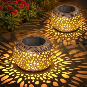 Solar Lanterns Outdoor Waterproof, Hollow Out Solar Table Lamp Patio Decor 2 Lighting Modes Retro Metal Solar Lights for Outside Garden Yard Porch Deck Floor Indoor Tabletop Desk Decoration Gifts Solar Lanterns Outdoor Waterproof, Hollow Out Solar Table Lamp Patio Decor 2 Lighting Modes Retro Metal Solar Lights for Outside Garden Yard Porch Deck Floor Indoor Tabletop Desk Decoration Gifts