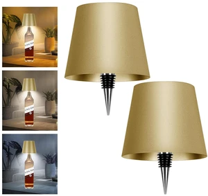 2 Pack Wine Bottle Lamps, 2026 New 3 Color Rechargeable Wireless Bottle Lamps, Bottle Lamp Kit for Liquor Bottles with Touch Dimming for Parties, Restaurants & Home Decor (Golden) 2 Pack Wine Bottle Lamps, 2026 New 3 Color Rechargeable Wireless Bottle Lamps, Bottle Lamp Kit for Liquor Bottles with Touch Dimming for Parties, Restaurants & Home Decor (Golden)
