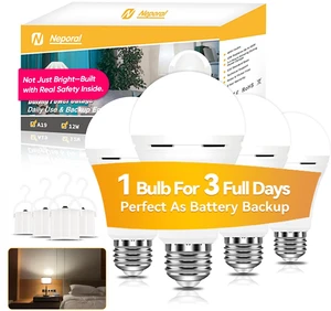 LITE PRO Rechargeable Light Bulbs, 2600mAh Large Battery Backup Light Bulbs, Socket Rechargeable Emergency Lights for Home, Hurricane Prepareness Item, E26/E27 (White-2600mAh) LITE PRO Rechargeable Light Bulbs, 2600mAh Large Battery Backup Light Bulbs, Socket Rechargeable Emergency Lights for Home, Hurricane Prepareness Item, E26/E27 (White-2600mAh)