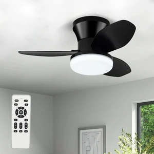 Small Ceiling Fan with Light - 26 Inch Flush Mount Ceiling Fan with Lights and Remote, Low Profile Ceiling Fans with 3 Reversible Blades, 6 Wind Speeds, Black Ceiling Fans for Bedroom Small Ceiling Fan with Light - 26 Inch Flush Mount Ceiling Fan with Lights and Remote, Low Profile Ceiling Fans with 3 Reversible Blades, 6 Wind Speeds, Black Ceiling Fans for Bedroom