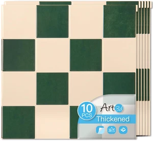 Grid Tile Peel and Stick Backsplash, 10-Pack, Dark-Green & Warm White 12 x 12 Inch, Enhanced Thickness, Superior Adhesion, Moisture Resistant, Long-Lasting, Minimalist Look, for Kitchen Decor Grid Tile Peel and Stick Backsplash, 10-Pack, Dark-Green & Warm White 12 x 12 Inch, Enhanced Thickness, Superior Adhesion, Moisture Resistant, Long-Lasting, Minimalist Look, for Kitchen Decor